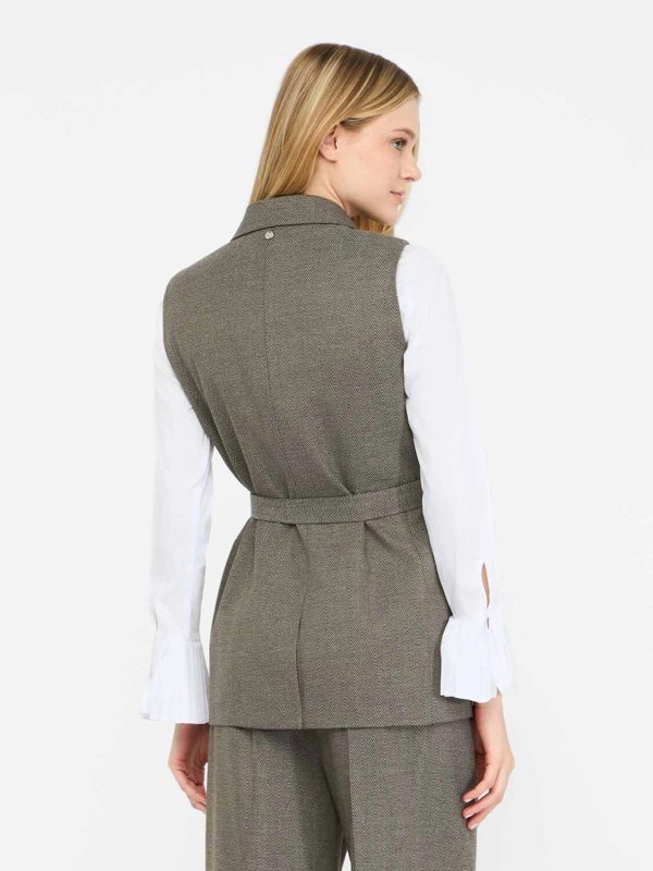 Gilet Cinturato C/ Accessorio Liu Jo Gilet Donna CF5259T054AAI25.26.