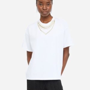 t-Shirt Con Accessorio Liu Jo t-Shirt Donna CF5063J0088AI25.26.
